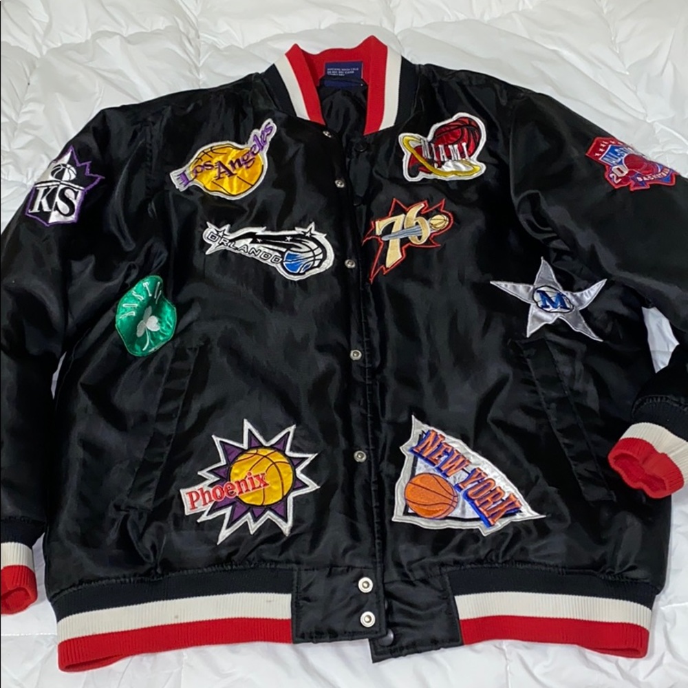 ❌SOLD❌ Rare Vintage NBA Bomber Varsity Jacket - Picture 1 of 7